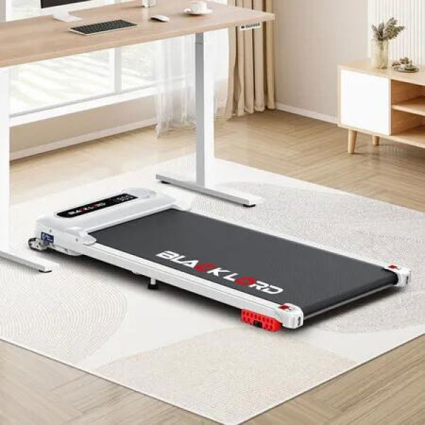 BLACK LORD Treadmill Electric Walking Pad Incline Shock Absorbers Home Gym White