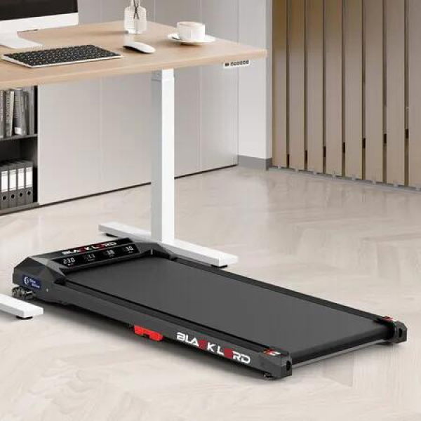BLACK LORD Treadmill Electric Walking Pad Under Desk Home Fitness Incline Black