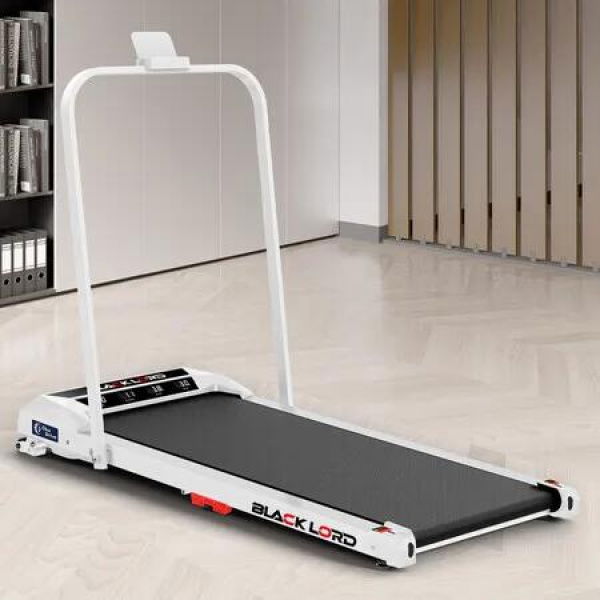 BLACK LORD Treadmill Electric Walking Pad Under Desk Home Incline Foldable White