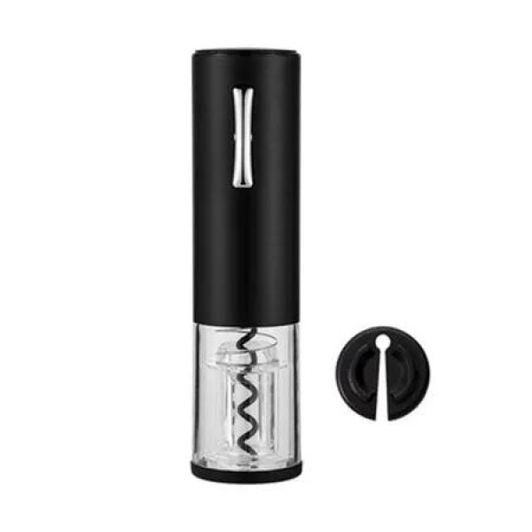 Black Rechargeable Electric Wine Bottle Opener Automatic with Paper Cutter Ideal for Home & Parties