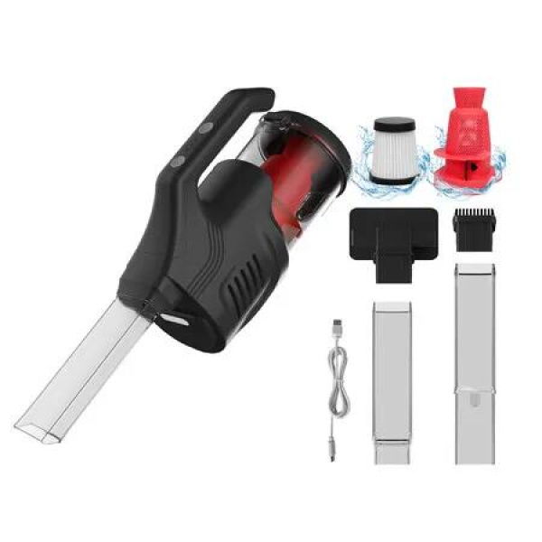 Black Wireless Vacuum Cleaner for Car Home Portable Strong Suction Small HighPower