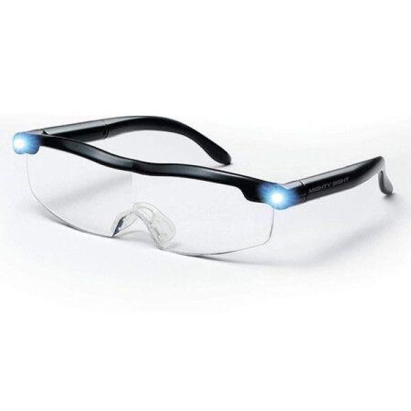 Black,Mighty Sight LED Magnifying Eyewear