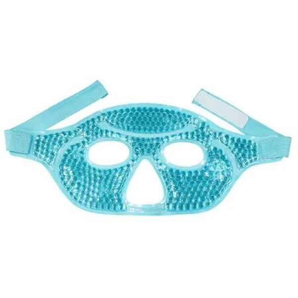 Blue Multi Functional Eye Mask Sleeping Half Face Ice Mask PVC Hot & Cold Compress Gel Mask Upgraded