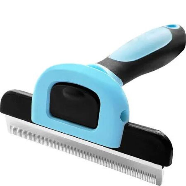 Blue Professional Pet Grooming Shedding Tool Quality Hair Removal Animal Brush Pet Care Essentials Portable