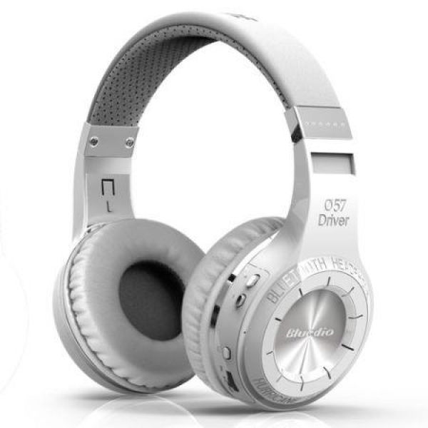 Bluedio Turbine Hurricane H+ (Plus) Bluetooth 4.1 Stereo Headphones FM Headset - White.