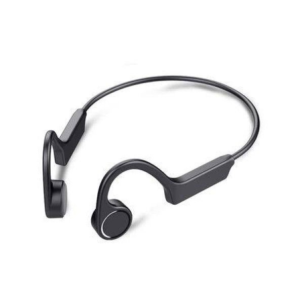 Bluetooth 5.0 Bone Conduction Stereo Headphones Dual Listen Wireless Headphones - Black.