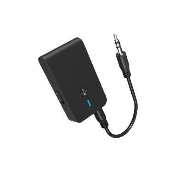 Bluetooth 5.0 Transmitter/Receiver 2-in-1 Wireless 3.5mm Adapter (aptX Low Latency 2 Devices Simultaneously For TV/Home Sound System)