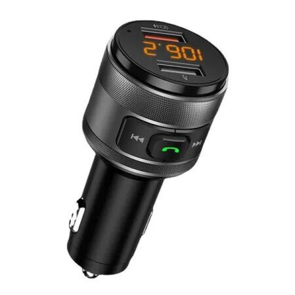 Bluetooth 5.3 FM Transmitter for Car, 3.0 Wireless Bluetooth FM Radio Adapter Music Player FM Transmitter, 2 USB Ports Charger Support USB Drive