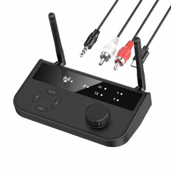 Bluetooth 5.3 Transmitter Receiver, Dual Connection Bluetooth Audio Adapter for TV, Car, PC, Headphone, Speaker