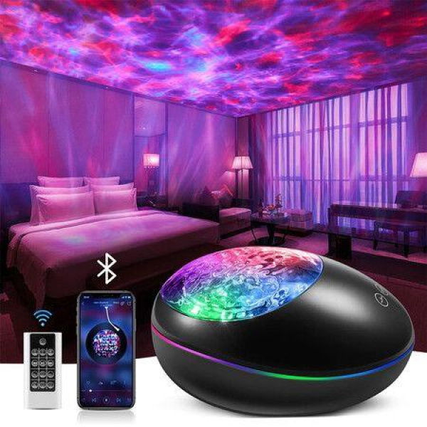 Bluetooth Night Light Projector For Kids LED Lights For Bedroom Decor Room Ceiling Timer Sensory Gift For Adults Teens