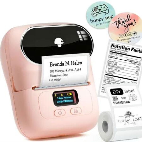 Bluetooth Portable Thermal Label Printer â€“ Upgraded Barcode Maker for Products,Addresses,Small Businesses,Office & Home,Compatible with Phone,Tablet,PC,Mac