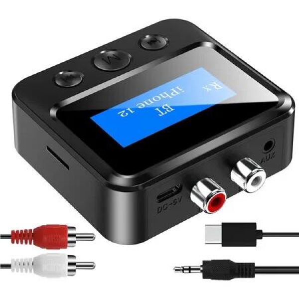 Bluetooth Transmitter Receiver for TV, Bluetooth Receiver for Home Stereo with RCA 3.5mm AUX