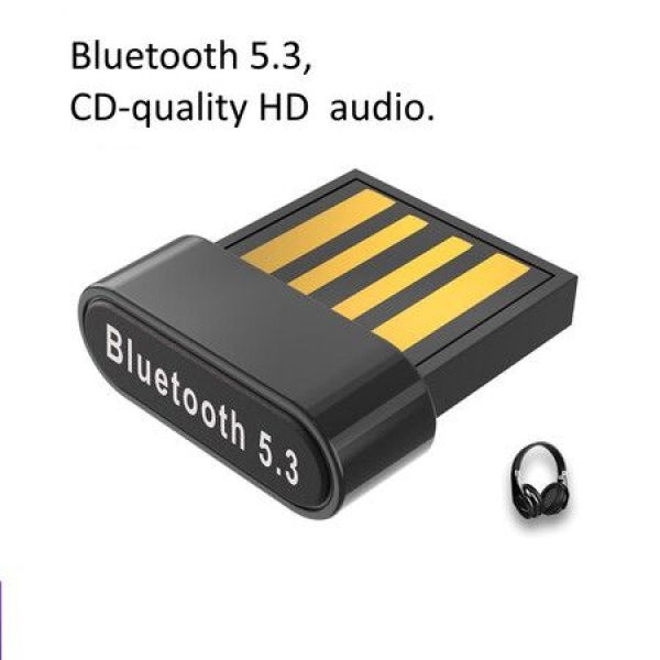 Bluetooth USB 5.3 Adapter For PC - Wireless Bluetooth Dongle Plug And Play For Windows 11/10/8.1 - Headphone Mouse Keyboard Printer Speaker Xbox PS5.