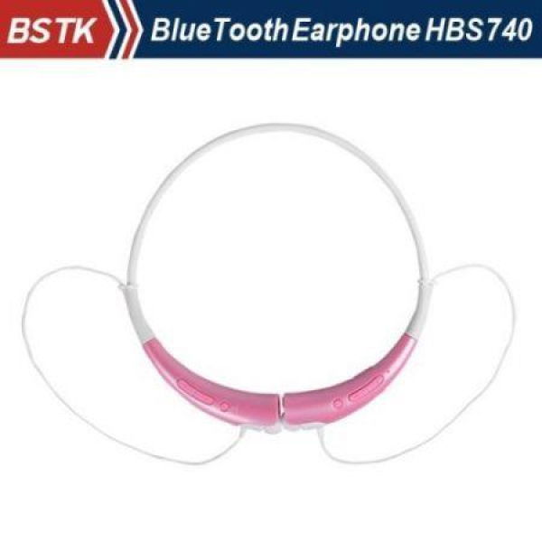 Bluetooth Wireless Handfree Earphone Stereo Headset For Samsung Iphone LG HTC - Pink