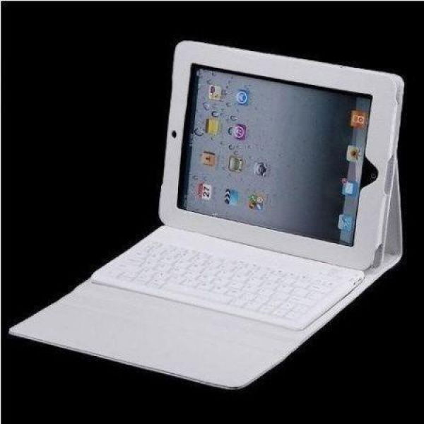 Bluetooth Wireless Keyboard Case Cover Stand For For IPad 2 3 4 - White