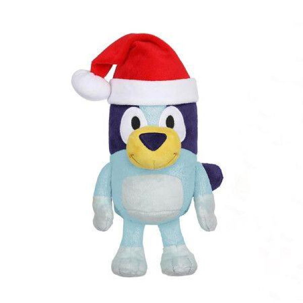 BLUEY 28cm Plush Soft Toy Bundle Bingo Christmas Holidays Season Plush with Santa Hats