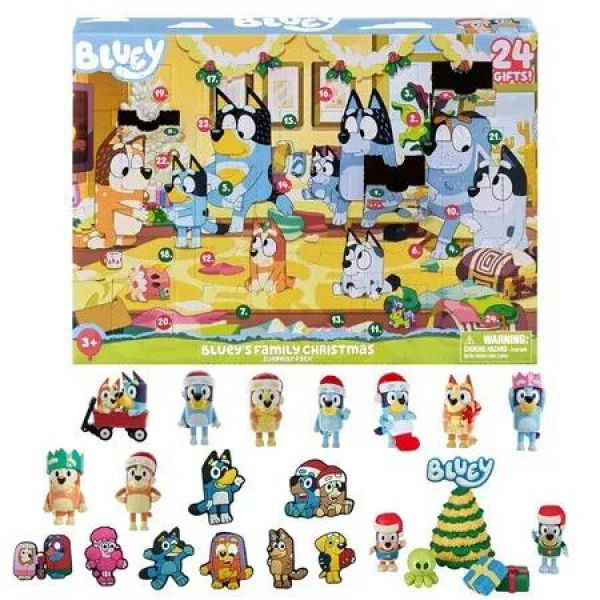 Bluey Advent Calendar Pack Packaging To Find A Bluey Surprise Each Day For 24 days Christmas Gift for Kids