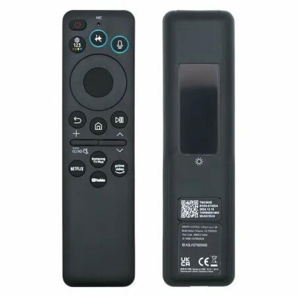 BN59-01480A TM2360E Solar Smart AI Voice Remote with Rechargeable Solar Cell,USB-C Charging,Compatible with Samsung 2023-2025 Neo QLED 8K Smart TVs