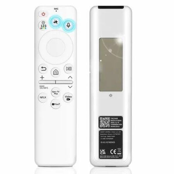 BN59-01480A TM2360E Solar Smart AI Voice Remote with Rechargeable Solar Cell,USB-C Charging,Compatible with Samsung 2023-2025 Neo QLED 8K Smart TVs