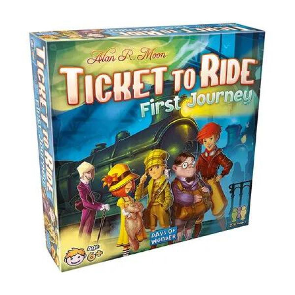 Board Game Ticket To Ride First Journey Strategy Train Adventure Fun Family Kids Ages 6+ 2-4 Players 15-30 Minutes Playtime Gift