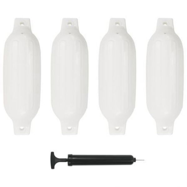 Boat Fender 4 Pcs White 41x11.5 Cm PVC