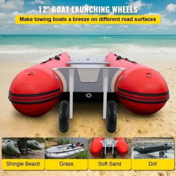 Boat Transom Launching Wheel Inflatable Boat Launch Wheels 12' 600 LBS