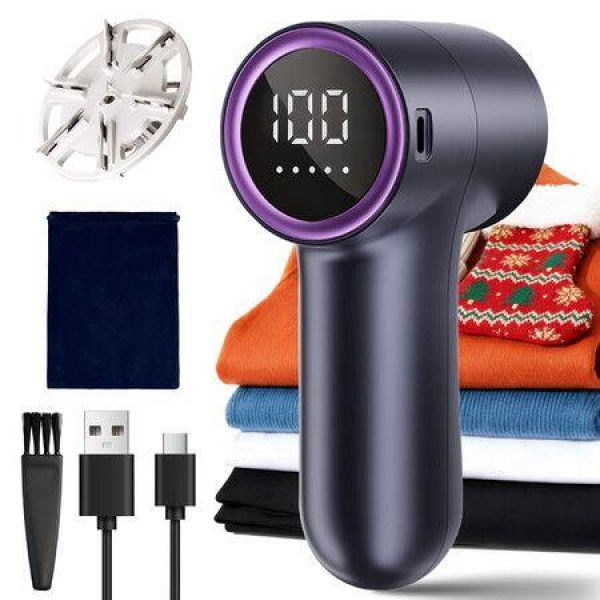 Bobble Remover for Clothes,Rechargeable Lint Remover,Electric Fabric Shaver,Debobbler Clothes Shaver with LED Display & 5 Speeds