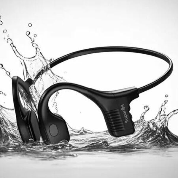 Bone Conduction Headphones Bluetooth 5.3 Headset, IP68 Waterproof Wireless Headphone, 32G MP3 Memory for Swimming, AI Noise Cancel