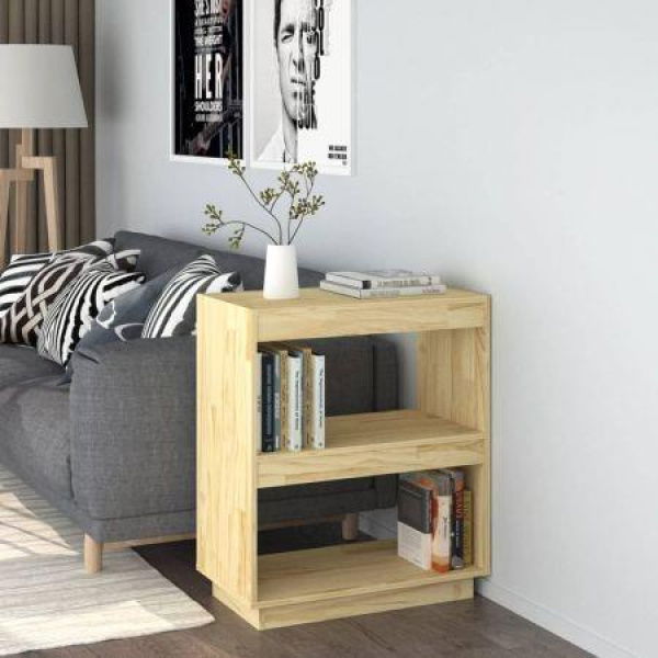 Book Cabinet 60x35x71 Cm Solid Pinewood