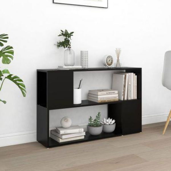 Book Cabinet Black 100x24x63 cm Engineered Wood