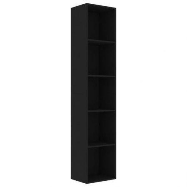 Book Cabinet Black 40x30x189 Cm Chipboard