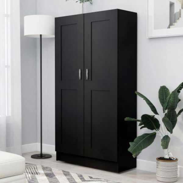 Book Cabinet Black 82.5x30.5x150 Cm Chipboard