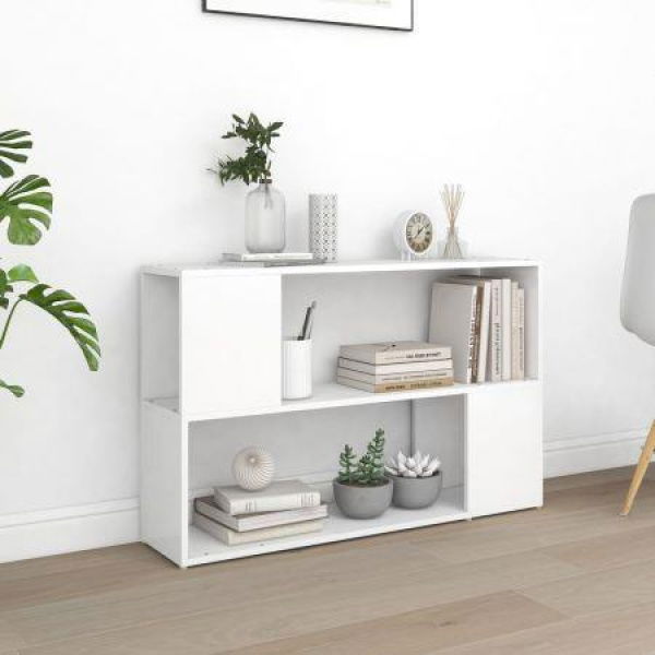 Book Cabinet White 100x24x63 Cm Engineered Wood