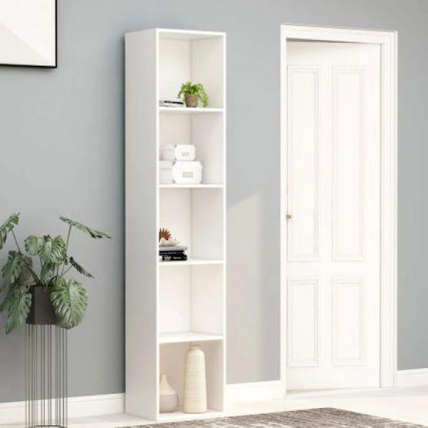 Book Cabinet White 40x30x189 Cm Chipboard