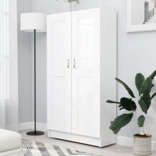 Book Cabinet White 82.5x30.5x150 Cm Chipboard.