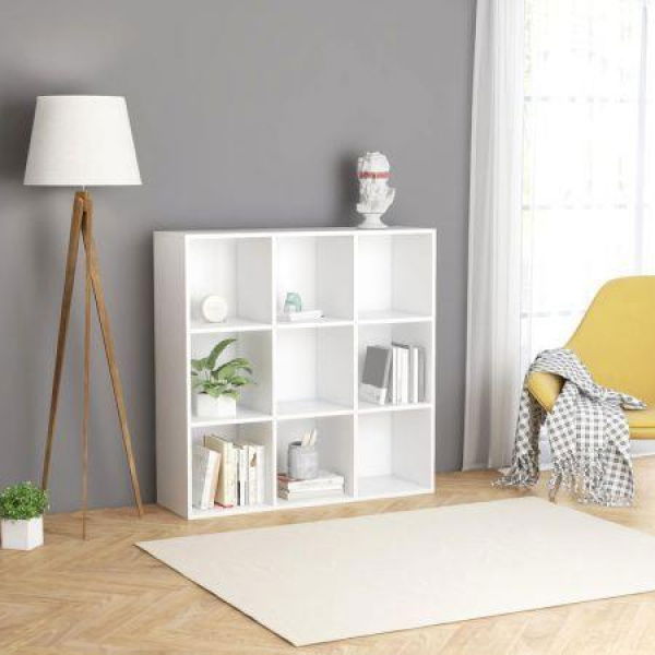 Book Cabinet White 98x30x98 Cm Chipboard