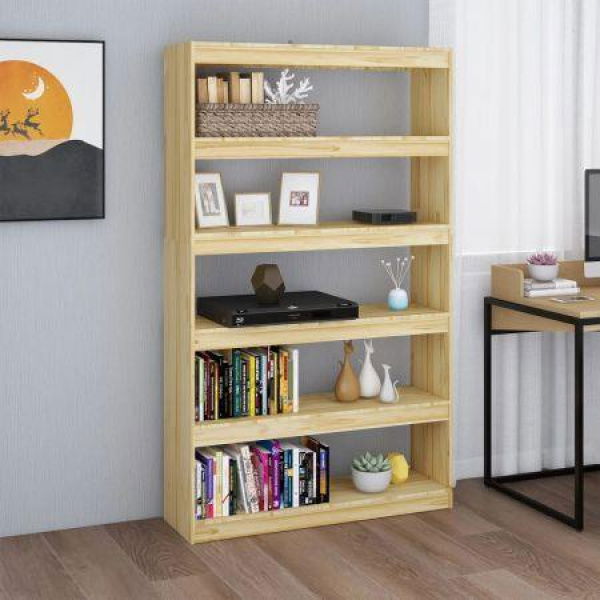 Book Cabinet/Room Divider 100x30x167.5 Cm Solid Pine Wood.