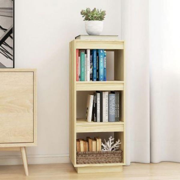 Book Cabinet/Room Divider 40x35x103 Cm Solid Pine Wood.