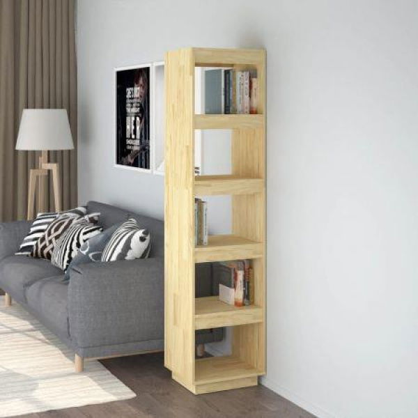 Book Cabinet/Room Divider 40x35x167 Cm Solid Pine Wood.