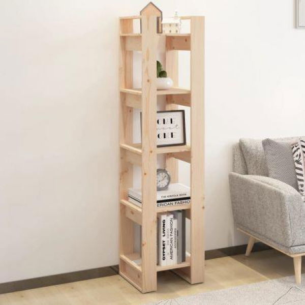 Book Cabinet/Room Divider 41x35x160 Cm Solid Wood Pine.