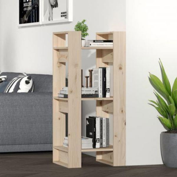 Book Cabinet/Room Divider 41x35x91 Cm Solid Wood Pine.