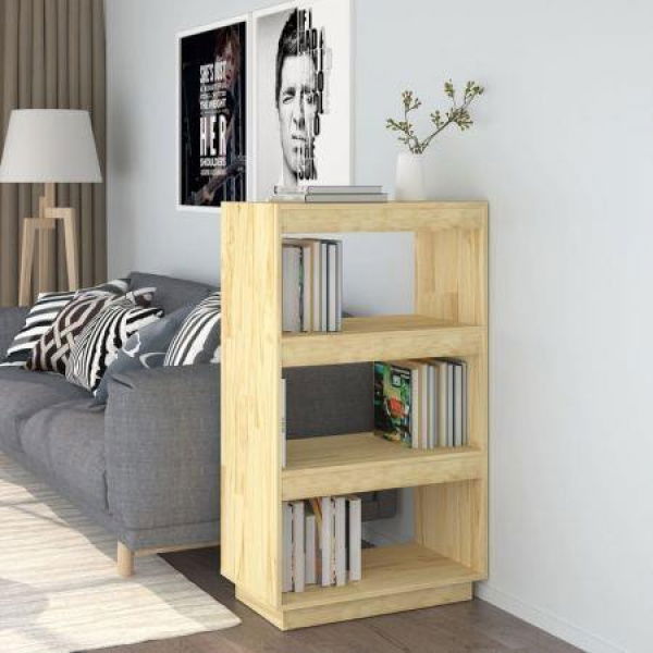 Book Cabinet/Room Divider 60x35x103 Cm Solid Pine Wood.