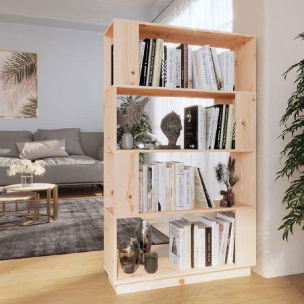 Book Cabinet/Room Divider 80x25x132 Cm Solid Wood Pine.