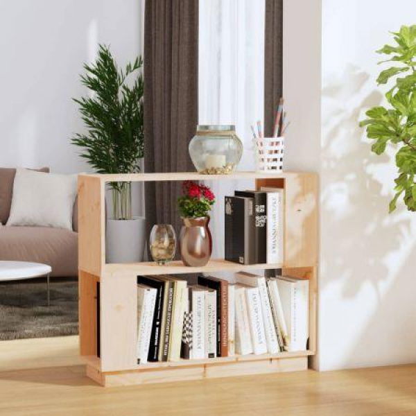 Book Cabinet/Room Divider 80x25x70 Cm Solid Wood Pine.