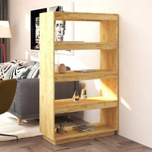 Book Cabinet/Room Divider 80x35x135 Cm Solid Pine Wood.