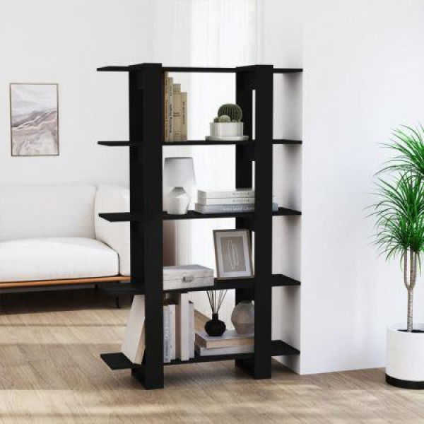 Book Cabinet/room Divider Black 100x30x160 Cm.