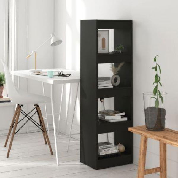 Book Cabinet/room Divider Black 40x30x135 Cm.