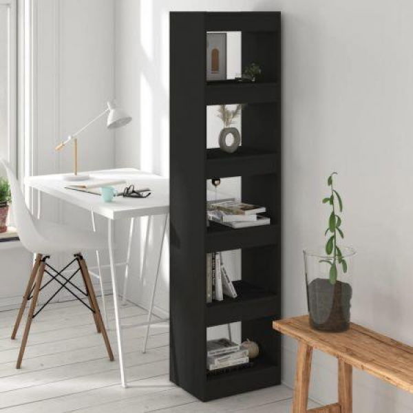 Book Cabinet/Room Divider Black 40x30x166 Cm