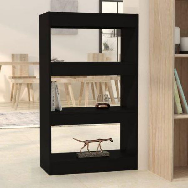 Book Cabinet/Room Divider Black 60x30x103 Cm Engineered Wood.