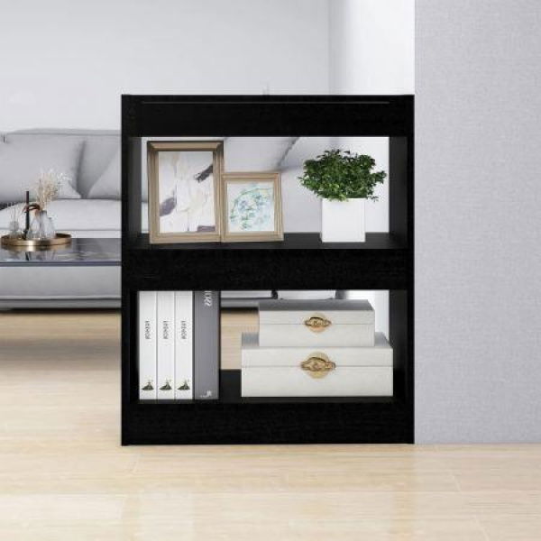 Book Cabinet/room Divider Black 60x30x72 Cm.